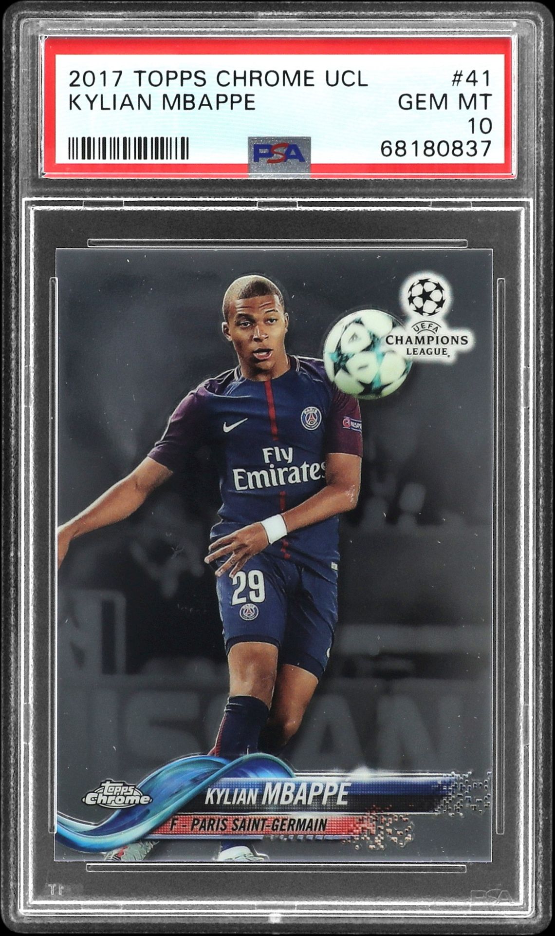 PSA10】2017 TOPPS CHROME KYLIAN MBAPPE-