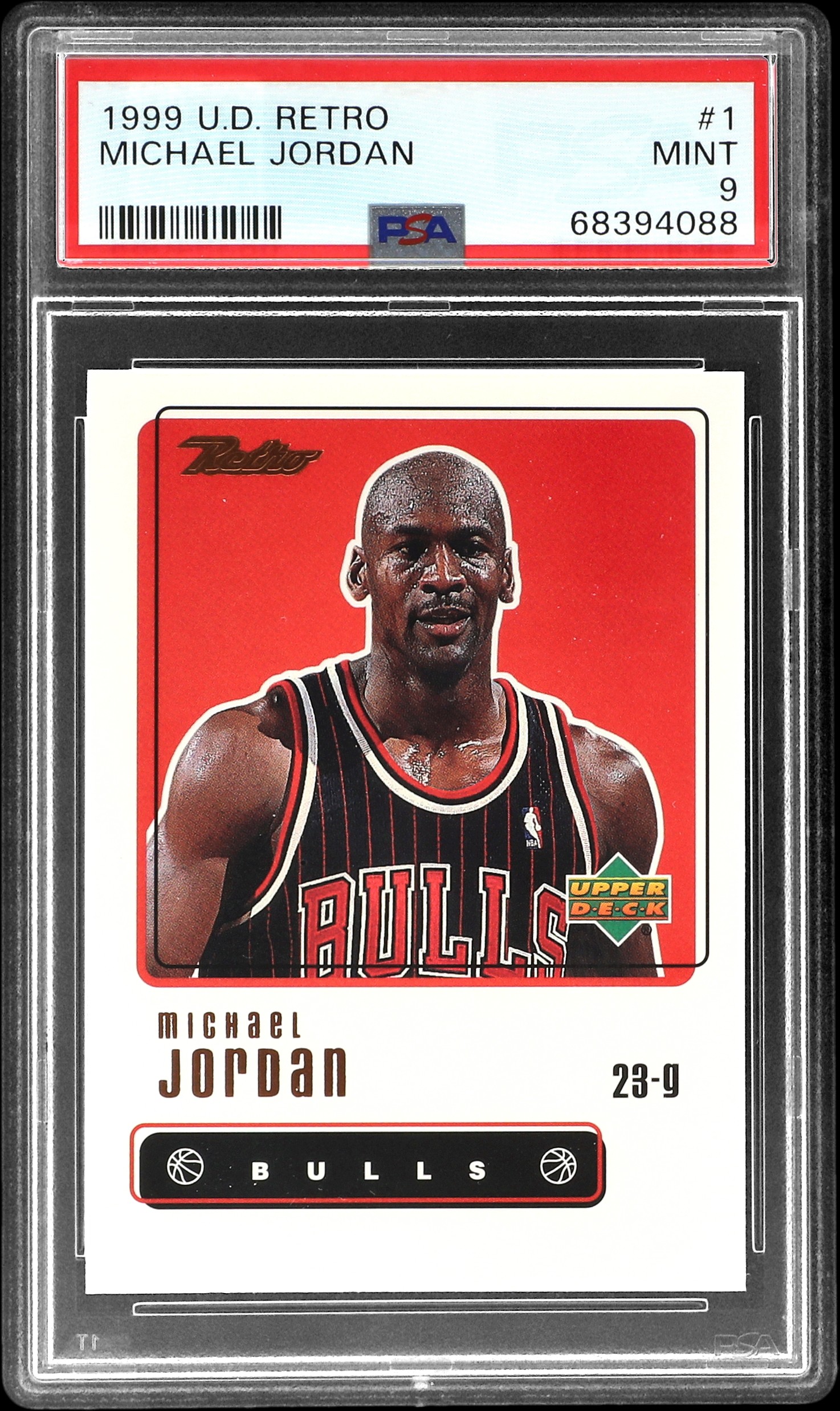 1999-00 Upper Deck Retro #1 Michael Jordan – PSA MINT 9
