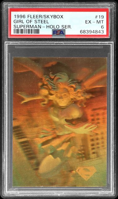 1996 Fleer/Skybox Superman Holo Series #19 Girl Of Steel - PSA EX