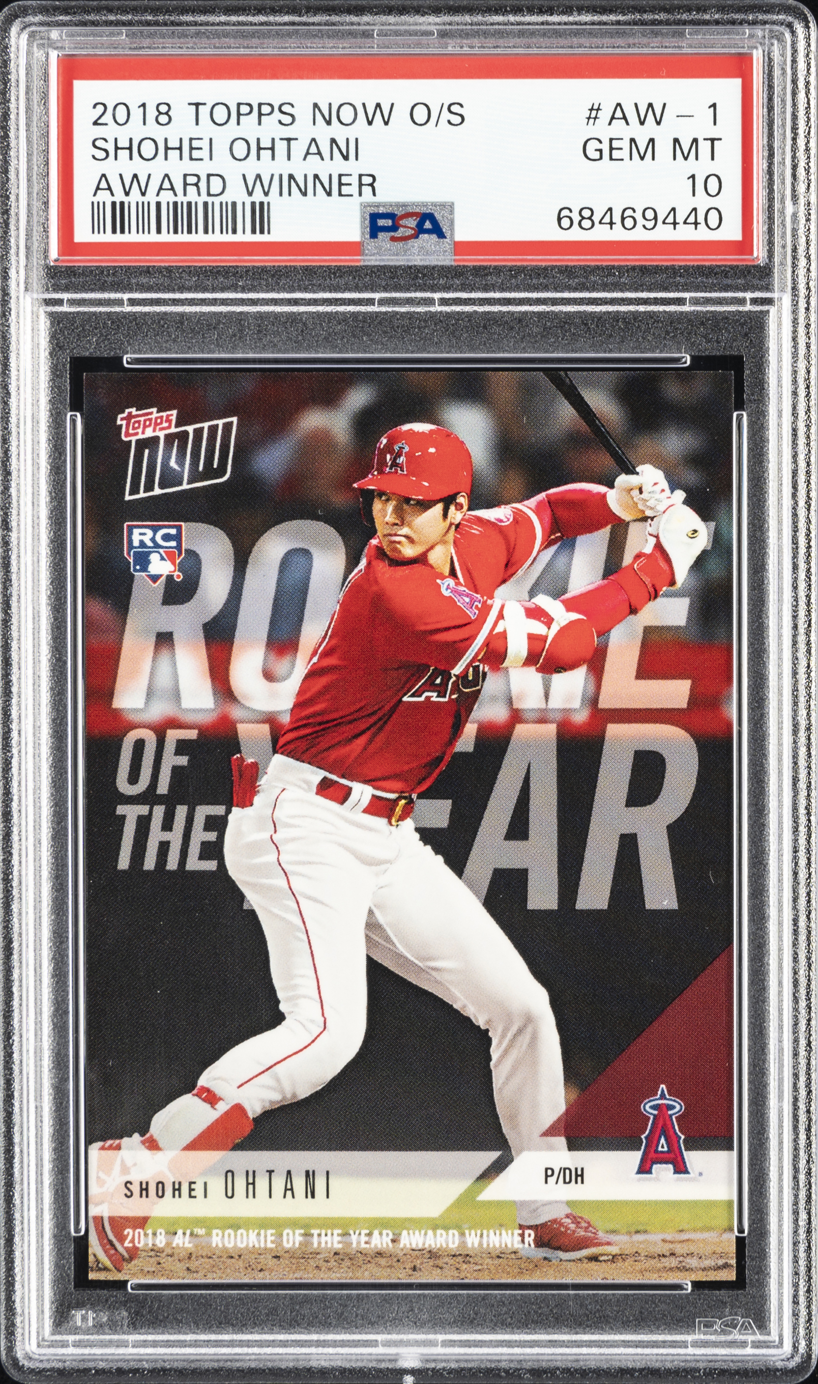 2018 Topps Now Off-Season Award Winner #AW-1 Shohei Ohtani Rookie Card – PSA GEM MT 10