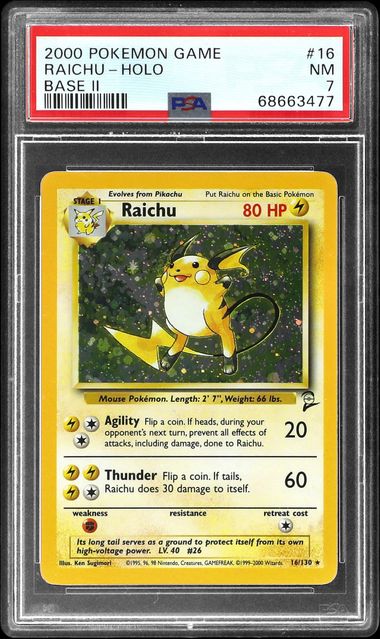 2000 Pokemon Pikachu Base hotsell II - PSA 10