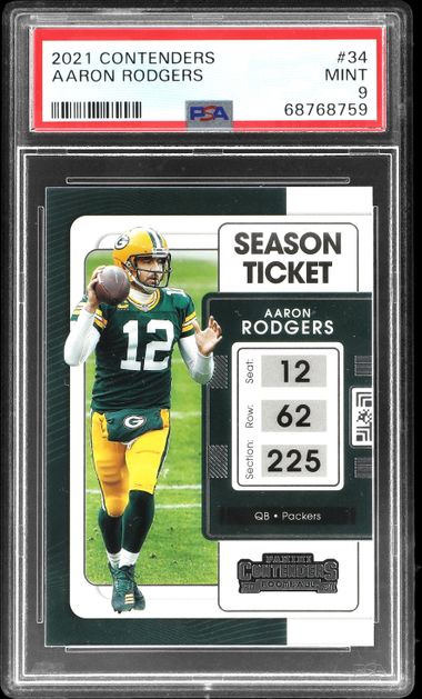 Aaron Rodgers 2021 Panini Contenders Draft Picks Season Ticket Series