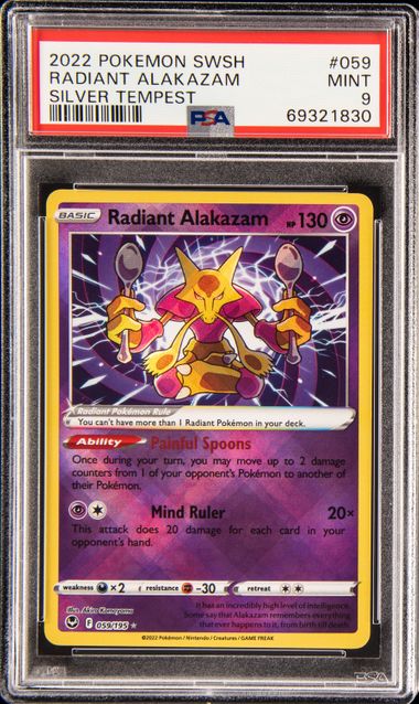 Radiant Alakazam 059/195 Pokemon Holo 2022 Silver Tempest