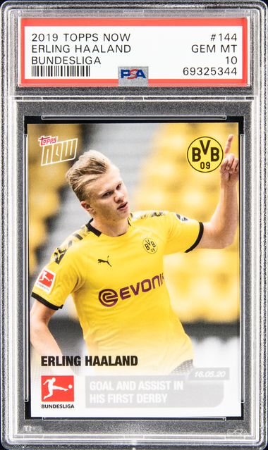 2019 Topps Uefa Champions League Stickers 419 Erling Haaland – PSA 