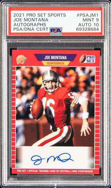 2021 Leaf Pro Set Sports Autographs #PSAJM1 Joe Montana Signed PSA