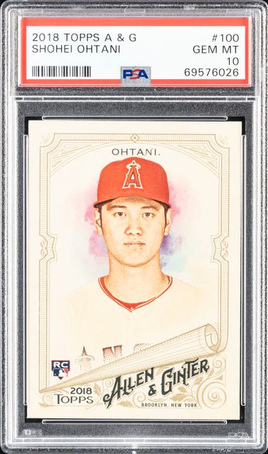 2018 Topps Allen & Ginter #100 Shohei Ohtani Rookie Card – PSA GEM 