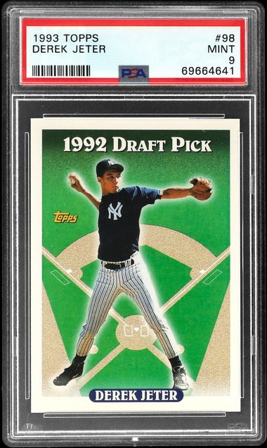 1993 UPPER DECK DEREK JETER ROOKIE CARD #449 -- PSA 6 (EX-MT) HOF NY YANKEES