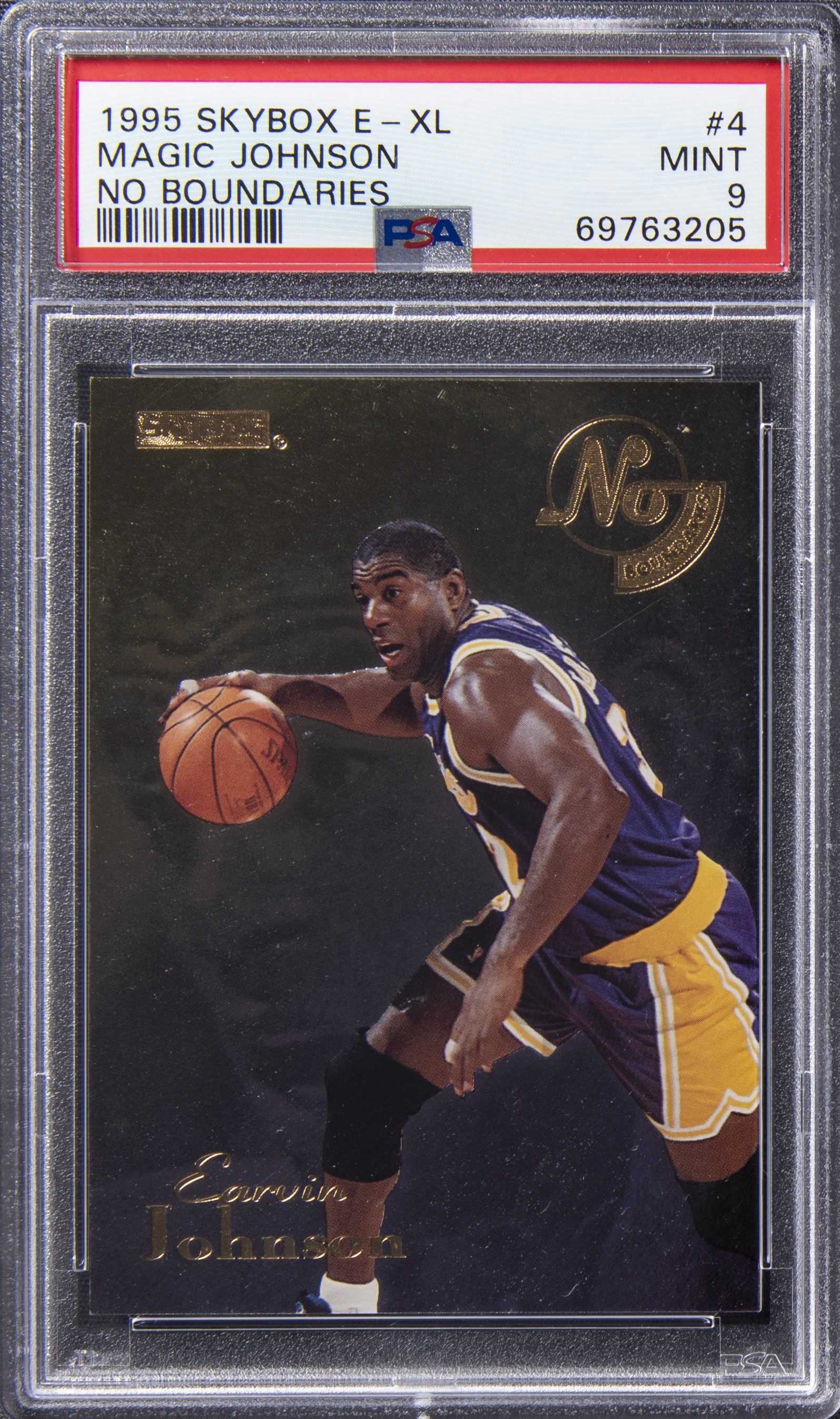 1995-96 SkyBox E-XL No Boundaries #4 Magic Johnson - PSA MINT 9