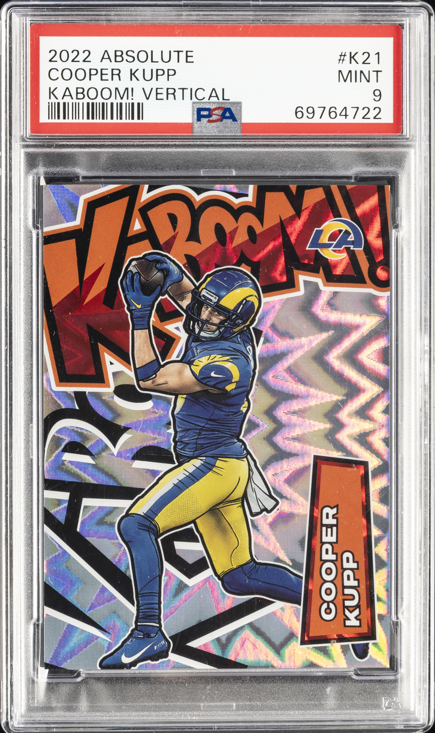 2022 Panini Absolute Kaboom! Vertical #K21 Cooper Kupp - PSA MINT 9