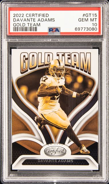 2022 Panini Certified Gold Team #GT-15 Davante Adams – PSA GEM MT 10 on  Goldin Auctions