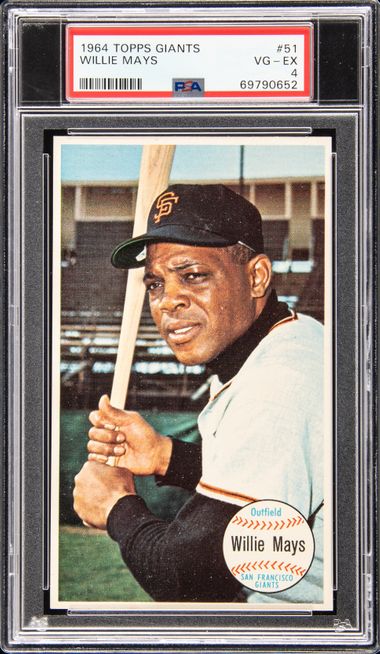 1964 Topps Giants 51 Willie Mays – PSA VG-EX 4 on Goldin Auctions