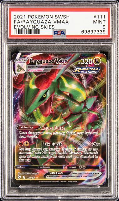 2021 Rayquaza Vmax climax PSA 10