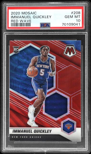 Immanuel Quickley store panini mosaic rookie autograph prizm