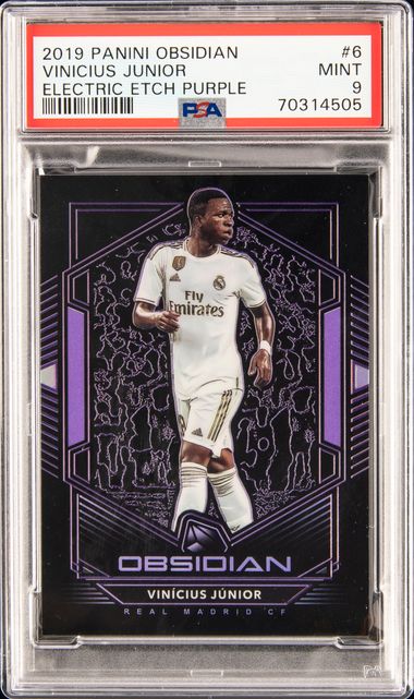 2019 Panini Obsidian Electric Etch Purple 6 Vinicius Junior – PSA