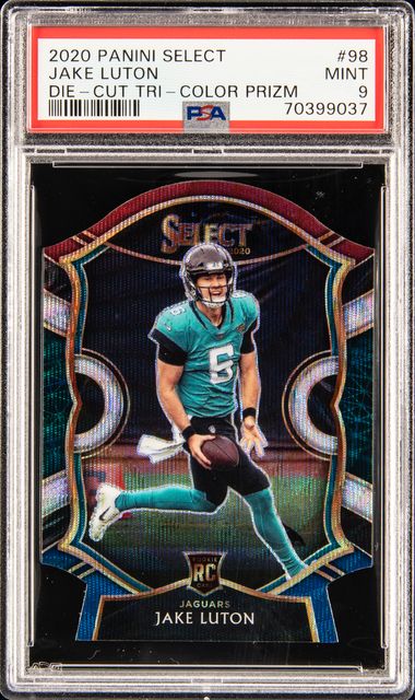 2021 Panini Select Die-Cut Green/Yellow Prizm 50 Justin Fields – PSA MINT 9  on Goldin Auctions