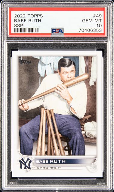 2022 Topps SSP #49 Babe Ruth – PSA GEM MT 10 on Goldin Auctions