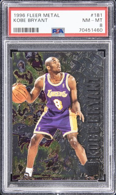1996-97 Fleer Metal #181 Kobe Bryant Rookie Card Lakers