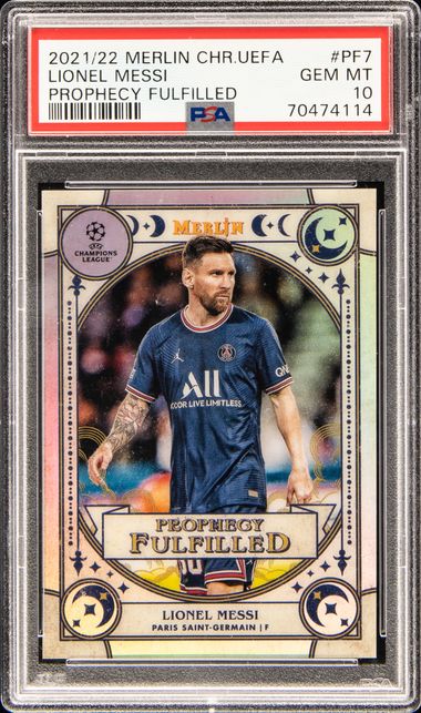 LIONEL MESSI 2021-22 Topps UEFA Champions League Soccer Card #10 Paris  Saint-Germain