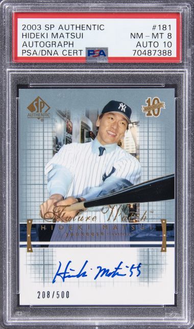 2003 SP Authentic Autograph #181 Hideki Matsui – PSA NM-MT 8 on Goldin  Auctions