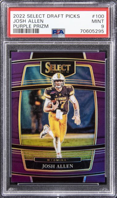 2022 Panini Select Draft Picks Purple Prizm #100 Josh Allen