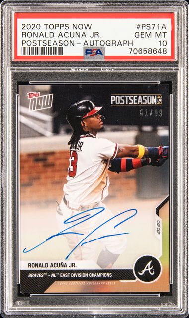 2018 Topps Mini Gold #US250 Ronald Acuna Jr., At Bat in Blue