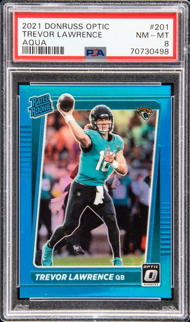 TREVOR LAWRENCE 2021 DONRUSS OUT OF THIS WORLD RC #OTWTRL PSA 9 Mint  JAGUARS