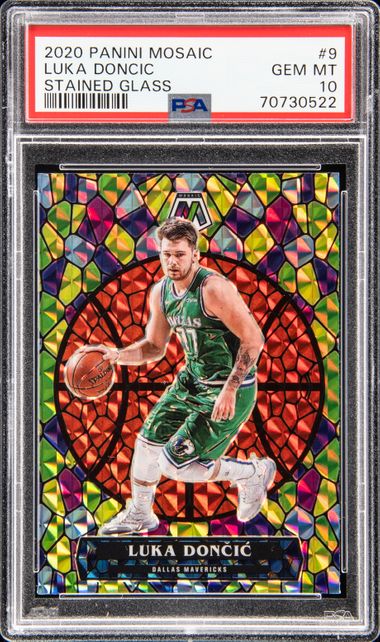 2020 Panini Mosaic Stained Glass 9 Luka Doncic – PSA GEM MT 10 on