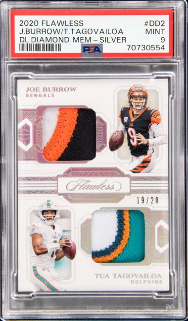 2020 Panini Flawless Rookie Gem Signatures Platinum #RGS-JBU Joe Burrow  Signed Diamond Relic Rookie Card (#1/1) - Panini Encased on Goldin Auctions