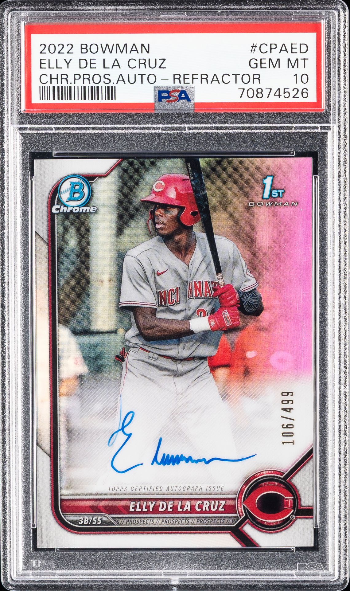 CRUZ BOWMAN CHROME PROSPECT AUTOGRAPHS 2022