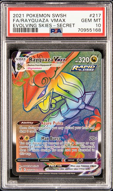 2021 Rayquaza Vmax climax PSA 10