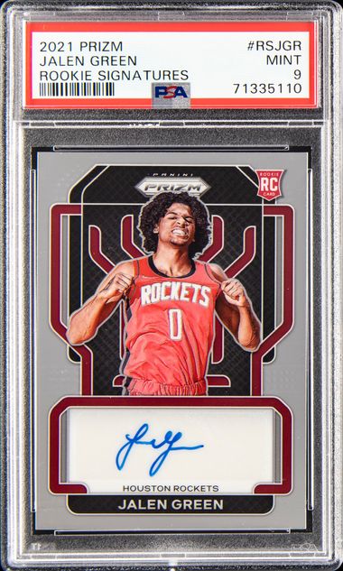 2021 Panini Prizm Rookie Signatures #RSJGR Jalen Green Signed PSA