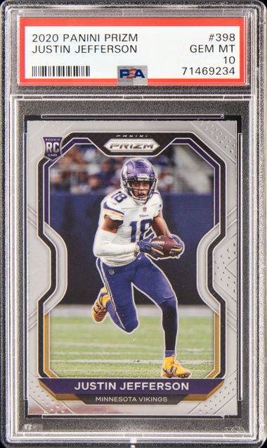 2020 Panini Chronicles Justin Jefferson RC Silver Prizm Black Rookie  Vikings