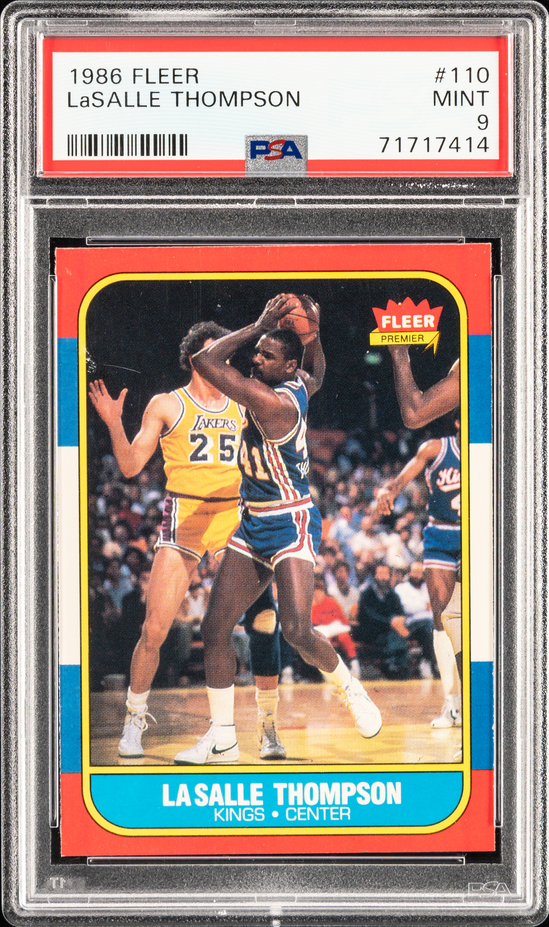 1986-87 Fleer #110 Lasalle Thompson Rookie Card – PSA MINT 9