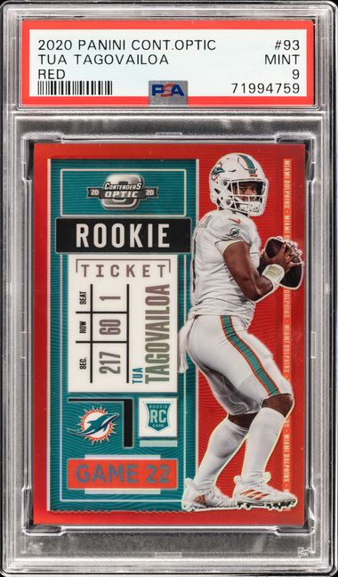 2022 Panini Zenith Tua Tagovailoa # 5 Miami Dolphins