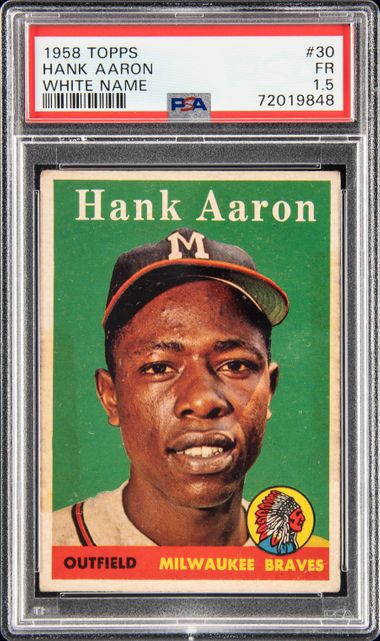 Johnston Cookies Hank Aaron Rookie Card