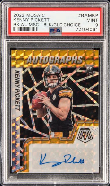 2022 Panini Mosaic Rookie Autograph Mosaic Black Gold Choice Kenny