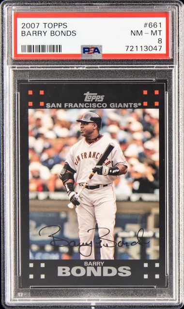 1987 Fleer #604 Barry Bonds Rookie Card - PSA NM-MT 8 on Goldin