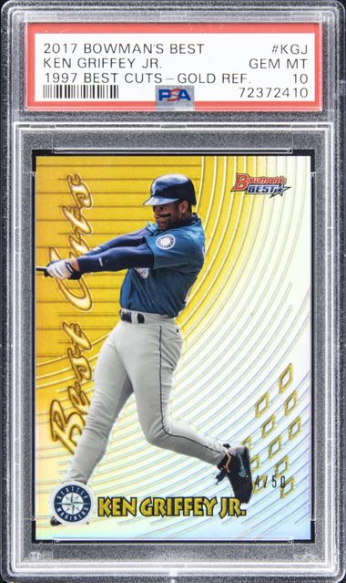 2017 Bowman's Best 1997 Best Cuts Gold Refractor #KGJ Ken Griffey