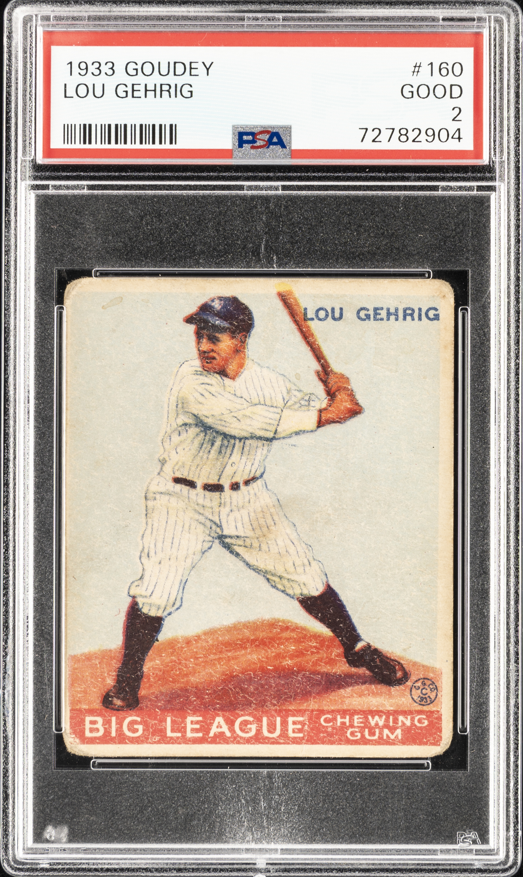 1933 Goudey #160 Lou Gehrig - PSA GD 2