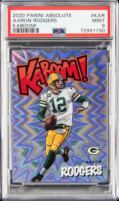 Aaron Rodgers Autographed 2018 Panini Kaboom Signed Card #AR Auto Grad