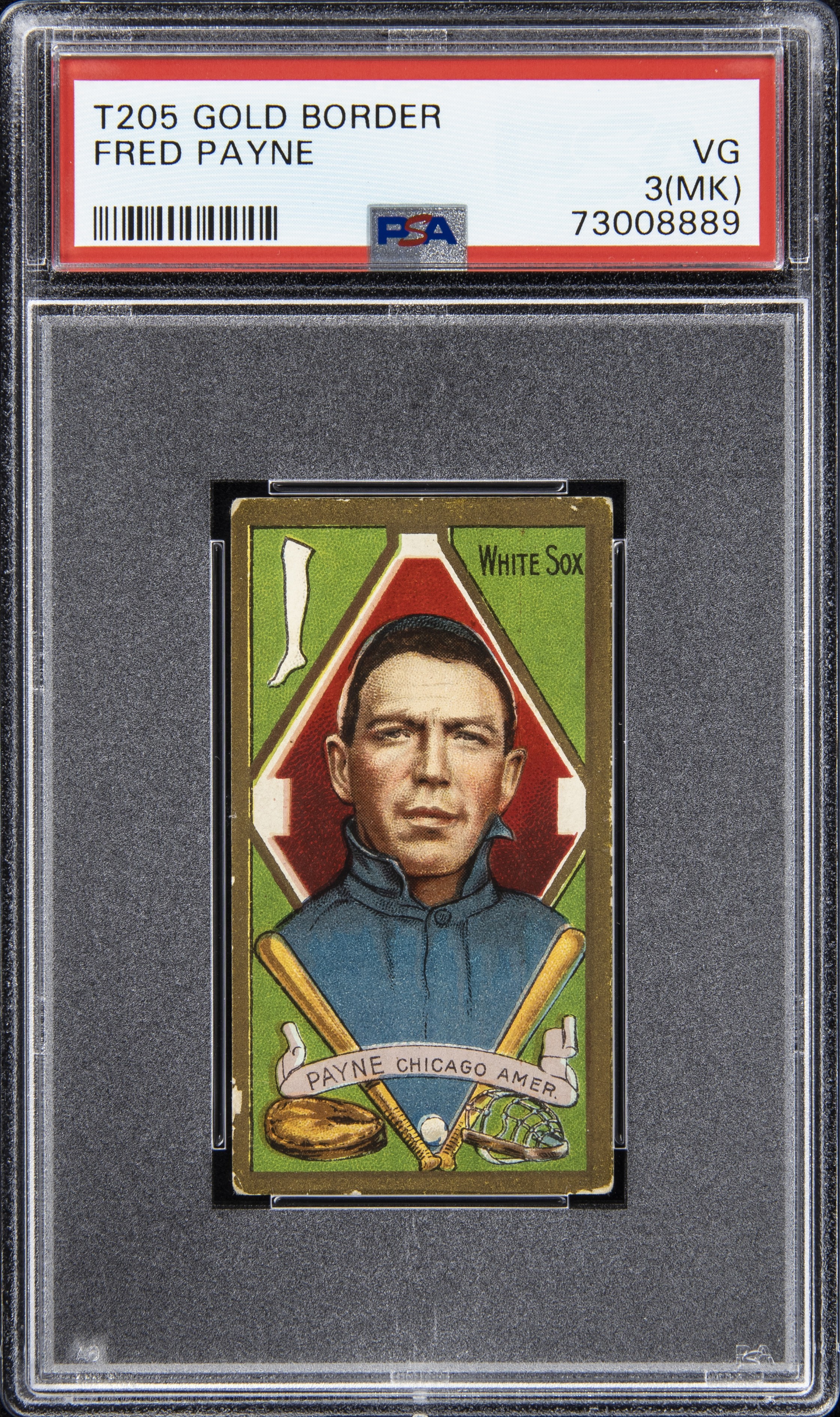 1911 T205 Gold Border Fred Payne PSA 3