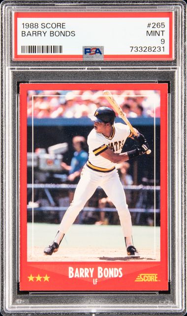 1987 Fleer #604 Barry Bonds Rookie Card - PSA NM-MT 8 on Goldin