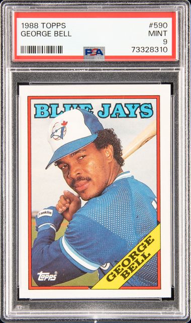 George Bell Signed 1988 Topps Baseball Card - Toronto Blue Jays