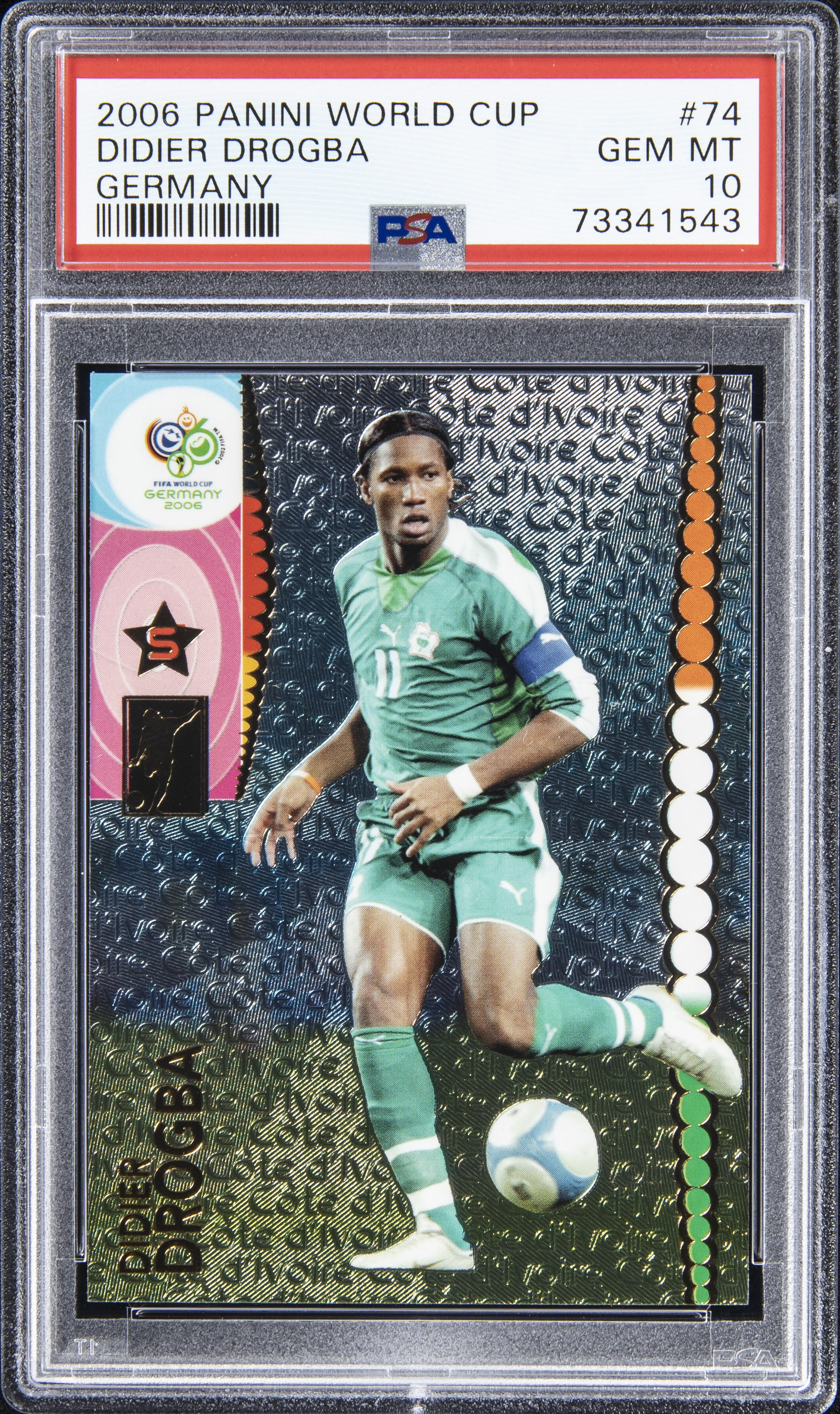 2006 Panini World Cup Germany #74 Didier Drogba – PSA GEM MT 10
