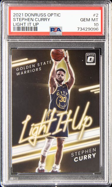 2021 Panini Donruss Optic Light It Up 2 Stephen Curry – PSA GEM MT