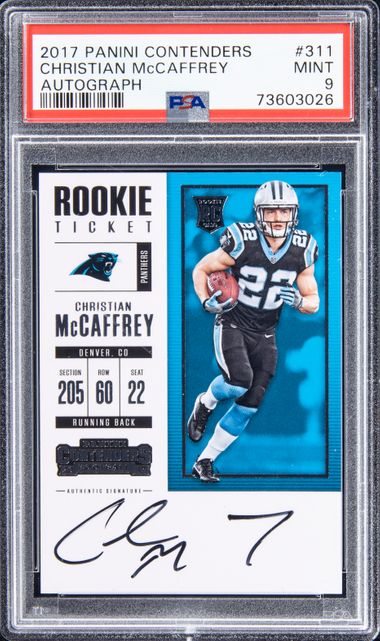 2017 Christian McCaffrey Panthers Game Used Rookie Football Jersey