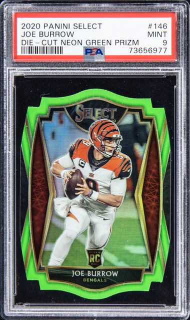 Joe Burrow 2020 Select Prizm Orange Die Cut #46 RC