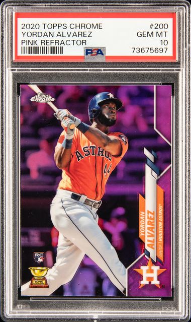 Yordan Alvarez Houston Astros 2020 Topps # 276 Rookie Card PSA 10