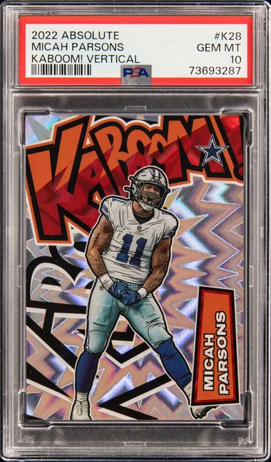 Micah Parsons 2022 Absolute Kaboom! (Vertical) - Gold #K28 Price Guide -  Sports Card Investor