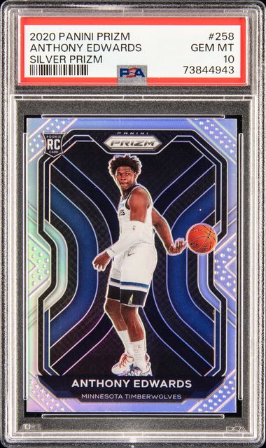 2020 Panini Prizm Silver Prizm 258 Anthony Edwards Rookie Card